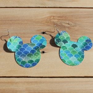 Mermaid Scale Mouse Faux Earrings